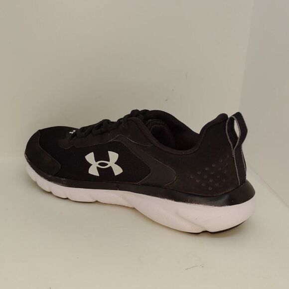 Under Armour Assert 9 Big Boys Pre-owned Black & White Sneakers - sz. 7Y - Picture 2 of 7
